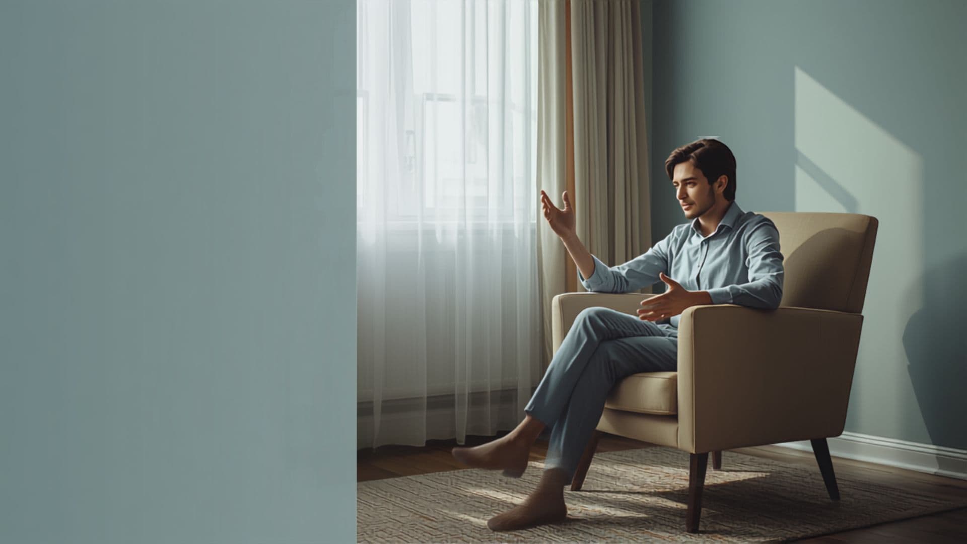 A psychiatrist in consultation with a patient, illustrative AI-generated imagery